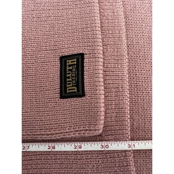 Duluth Womens Pink Knit Hooded Pockets Scarf Cozy Cabincore Winter Layers Girly - Picture 8 of 9